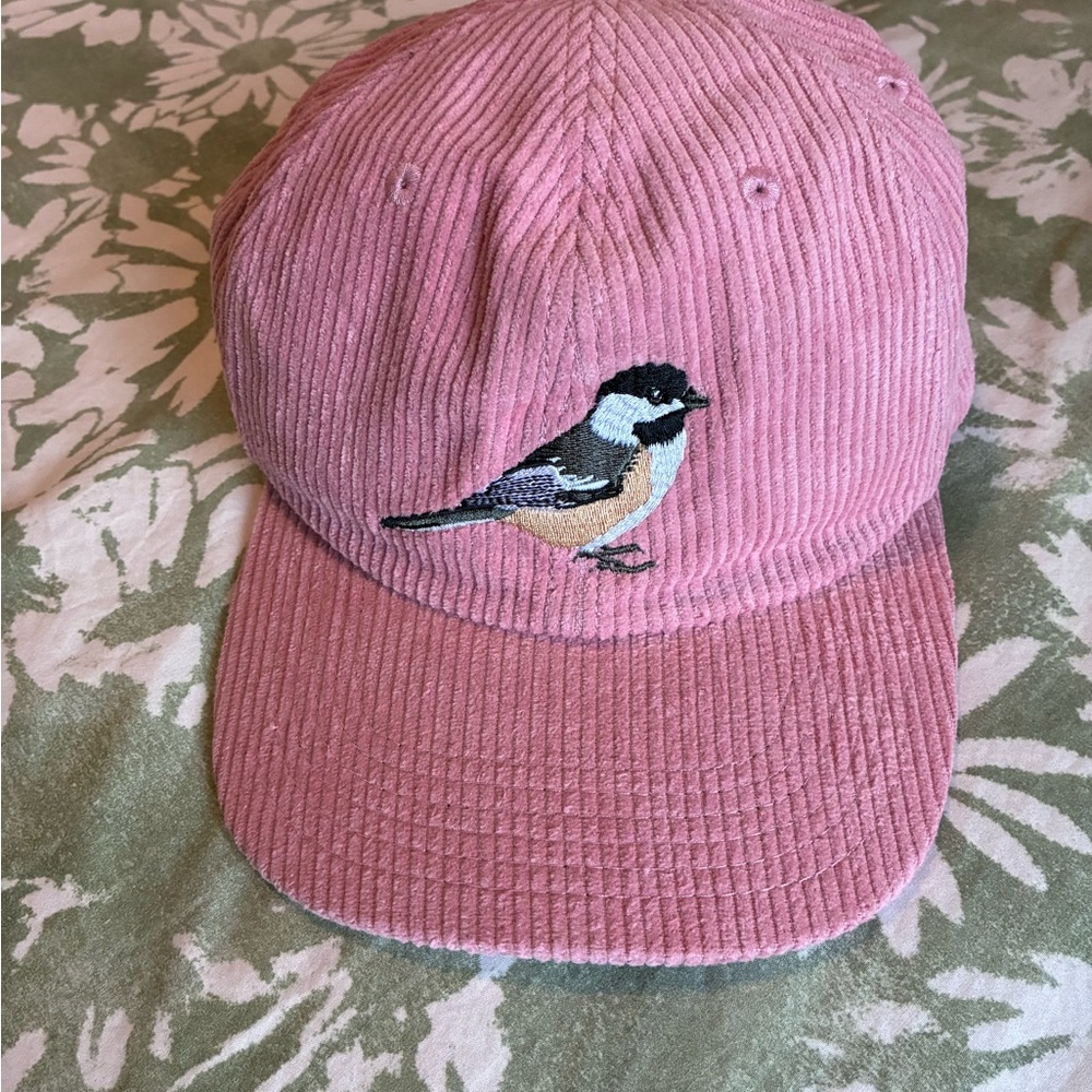 Bird Collective Corduroy Chickadee Embroidered Cap